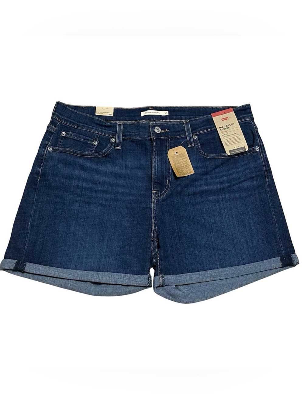 Levi's Women's Hypersoft Mid-Length Jean Shorts size 33/16